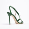 high heel amazone woman shoe green emerald alligator