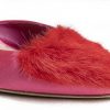 La parfaite high heel fuchsia sandal with red mink