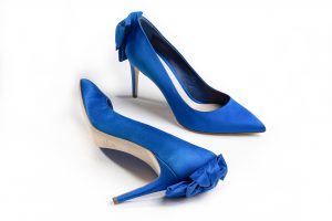 Délicate pump blue klein satin high heel woman pump