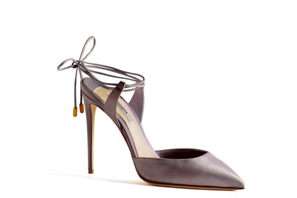 Bronze high heel pump woman shoe attachante