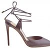 Bronze high heel pump woman shoe attachante