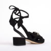 kitty heel black suede dahlia sandal