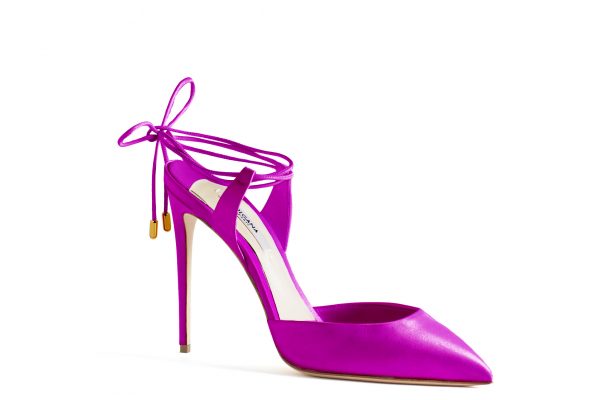 Fuchsia high heel pump woman shoe attachante