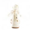 La garçonne off-white flat ballerina patent leather woman shoe