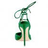 Green high heel pump woman shoe attachante