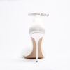 Delicate high heel satin and mink white