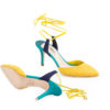 Rainbow medium heel pump woman shoe attachante
