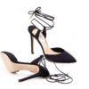 Black high heel pump woman shoe attachante