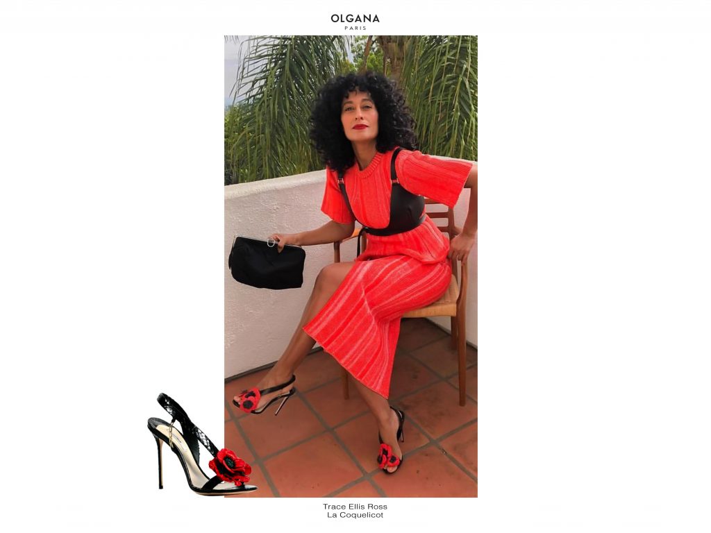 Tracee Ellis Ross wearing l'amazone coquelicot