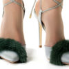 High heel attachante pearl pump with mink
